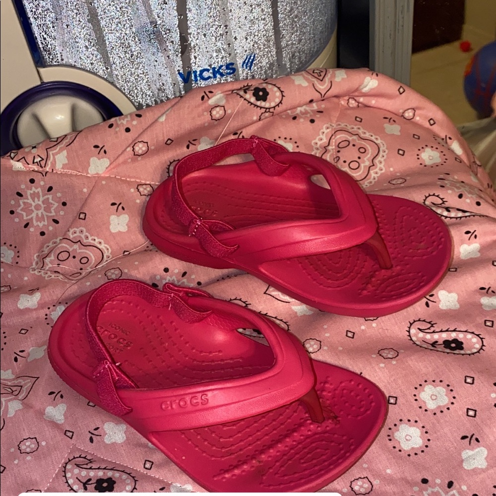 Toddler size 6 Croc Flipflops